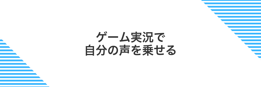 ゲーム実況で自分の声を乗せる