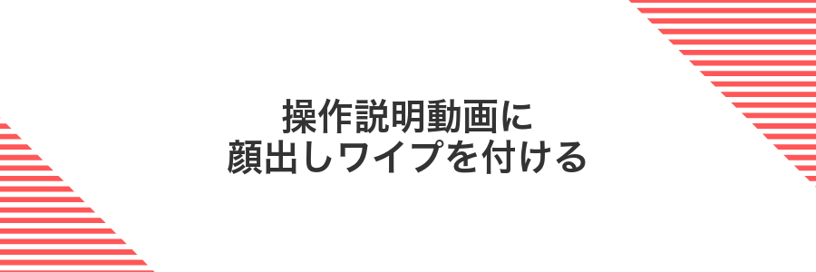 操作説明動画に顔出しワイプを付ける