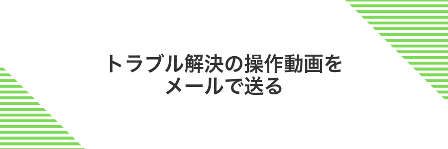 トラブル解決の操作動画をメールで送る