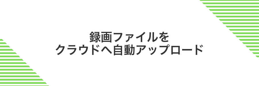 録画ファイルをクラウドへ自動アップロード