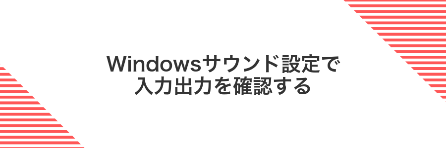 Windowsサウンド設定で入力出力を確認する