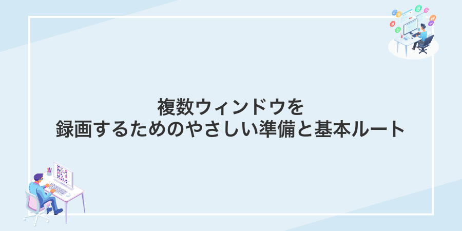 複数ウィンドウを録画するためのやさしい準備と基本ルート