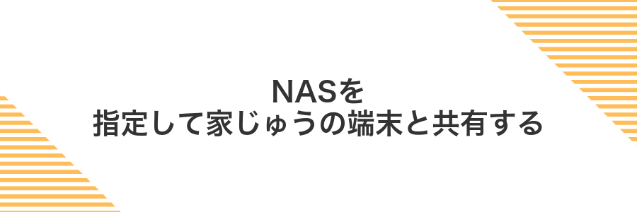 NASを指定して家じゅうの端末と共有する