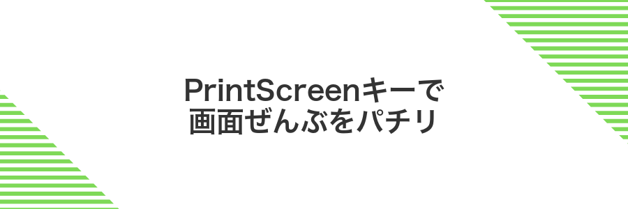PrintScreenキーで画面ぜんぶをパチリ