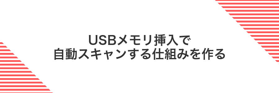 USBメモリ挿入で自動スキャンする仕組みを作る