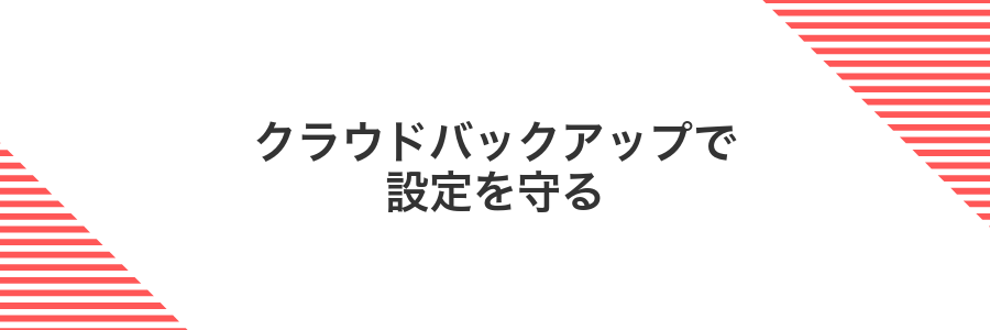 クラウドバックアップで設定を守る