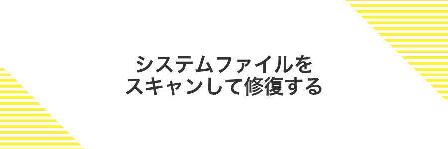 システムファイルをスキャンして修復する