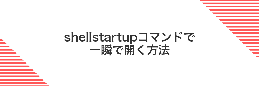 shellstartupコマンドで一瞬で開く方法