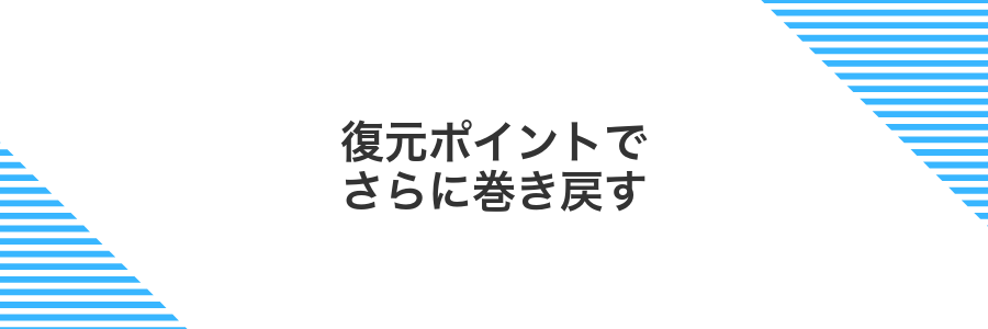 復元ポイントでさらに巻き戻す