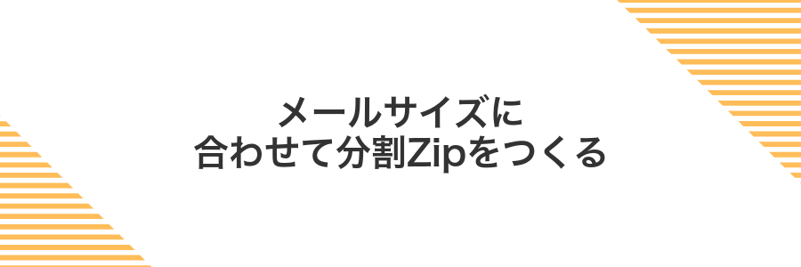 メールサイズに合わせて分割Zipをつくる