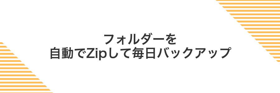 フォルダーを自動でZipして毎日バックアップ