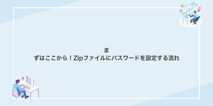 まずはここから！Zipファイルにパスワードを設定する流れ