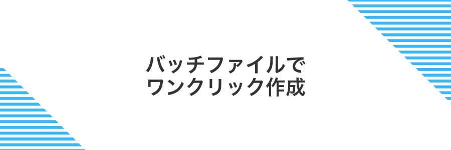 バッチファイルでワンクリック作成