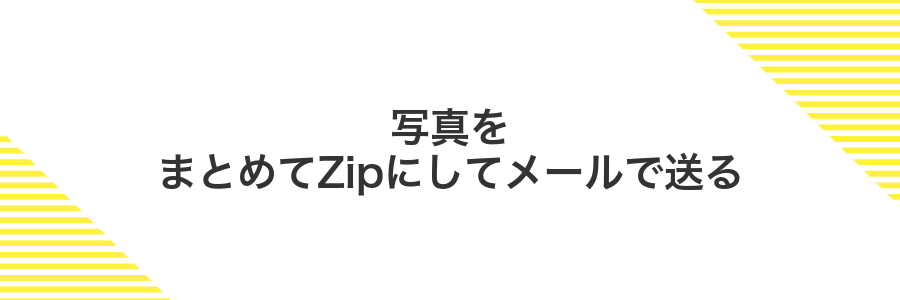 写真をまとめてZipにしてメールで送る