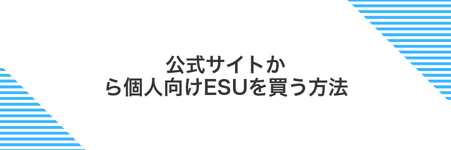 公式サイトから個人向けESUを買う方法