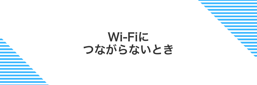 Wi-Fiにつながらないとき