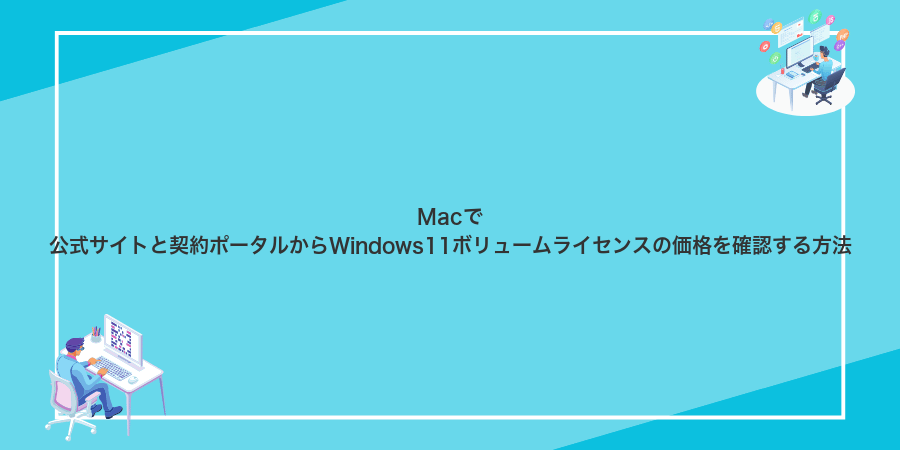 Macで公式サイトと契約ポータルからWindows11ボリュームライセンスの価格を確認する方法