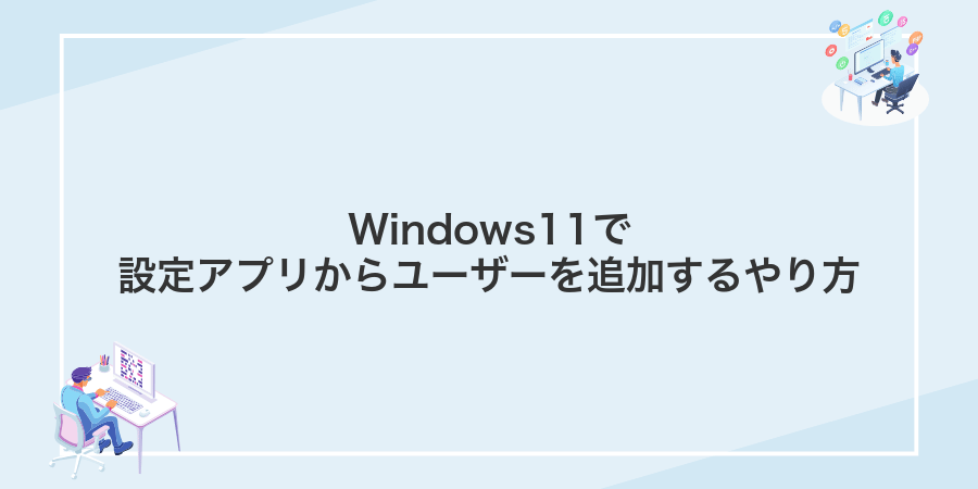 Windows11で設定アプリからユーザーを追加するやり方