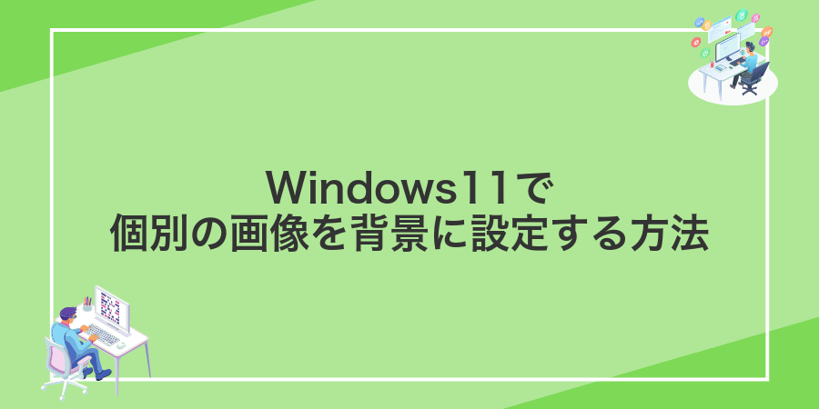 Windows11で個別の画像を背景に設定する方法