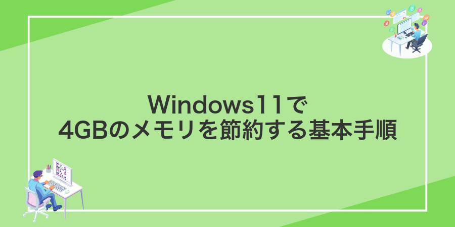 Windows11で4GBのメモリを節約する基本手順
