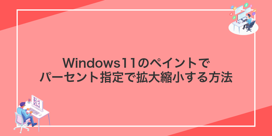 Windows11のペイントでパーセント指定で拡大縮小する方法