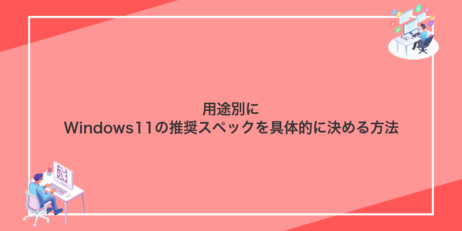 用途別にWindows11の推奨スペックを具体的に決める方法