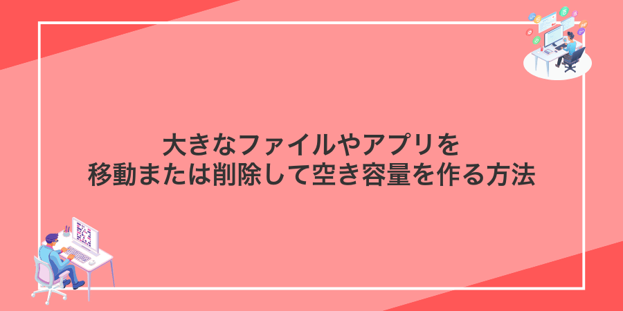 大きなファイルやアプリを移動または削除して空き容量を作る方法