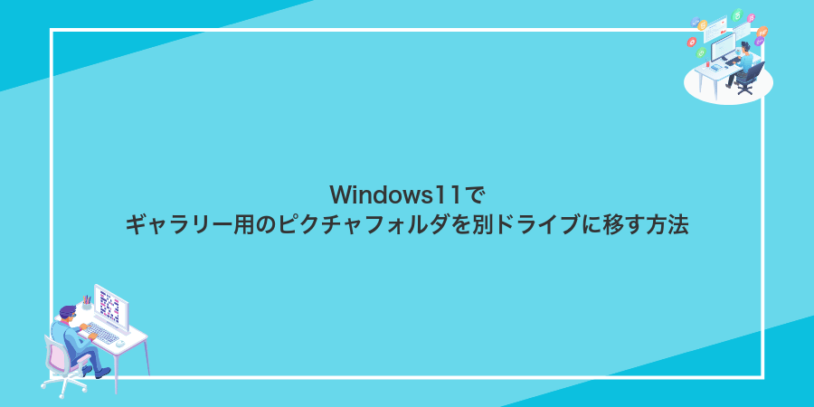 Windows11でギャラリー用のピクチャフォルダを別ドライブに移す方法