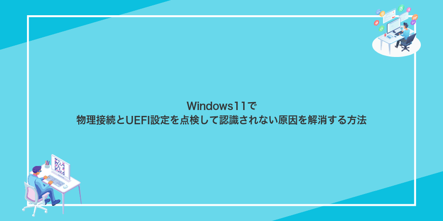 Windows11で物理接続とUEFI設定を点検して認識されない原因を解消する方法