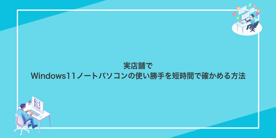 実店舗でWindows11ノートパソコンの使い勝手を短時間で確かめる方法