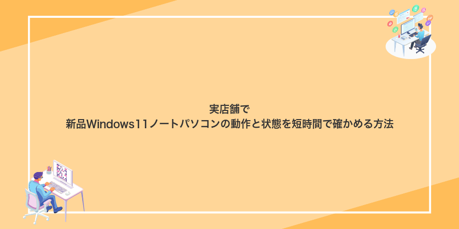 実店舗で新品Windows11ノートパソコンの動作と状態を短時間で確かめる方法