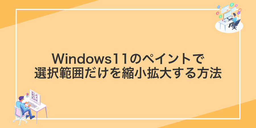 Windows11のペイントで選択範囲だけを縮小拡大する方法