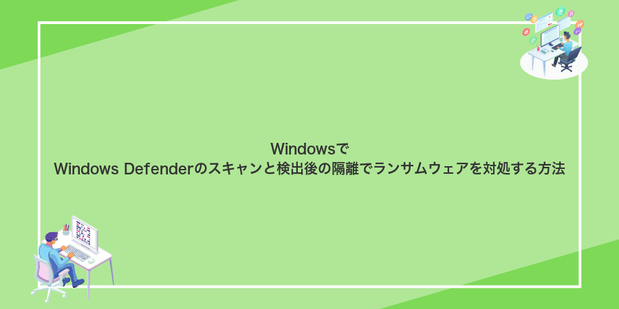 WindowsでWindows Defenderのスキャンと検出後の隔離でランサムウェアを対処する方法