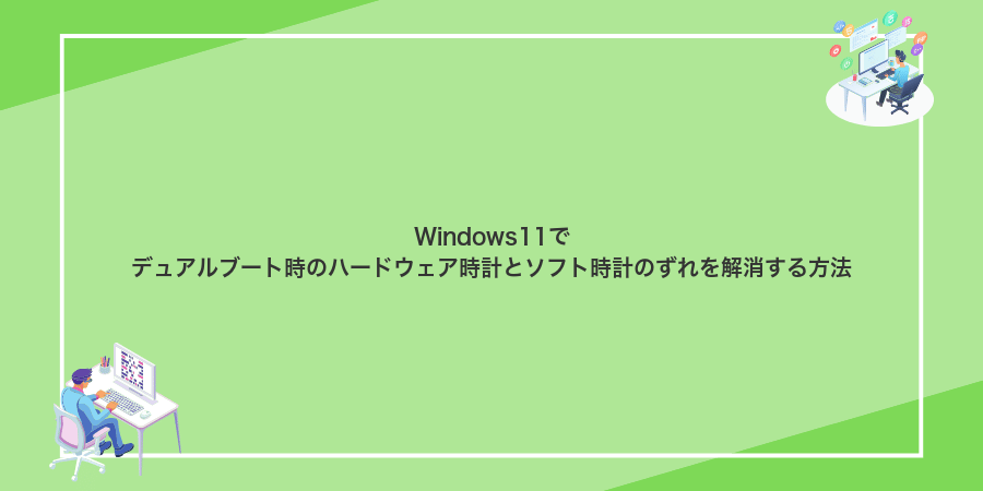 Windows11でデュアルブート時のハードウェア時計とソフト時計のずれを解消する方法