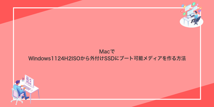 MacでWindows1124H2ISOから外付けSSDにブート可能メディアを作る方法