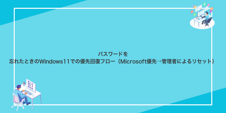 パスワードを忘れたときのWindows11での優先回復フロー（Microsoft優先→管理者によるリセット）