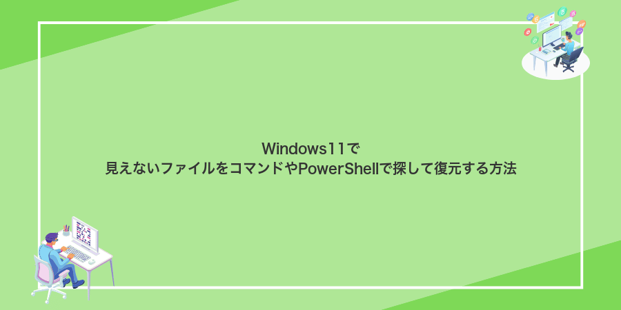Windows11で見えないファイルをコマンドやPowerShellで探して復元する方法