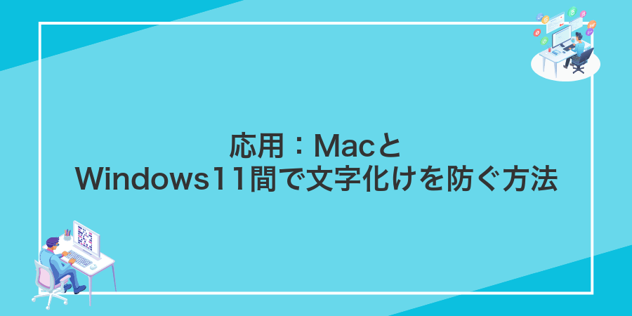 応用：MacとWindows11間で文字化けを防ぐ方法