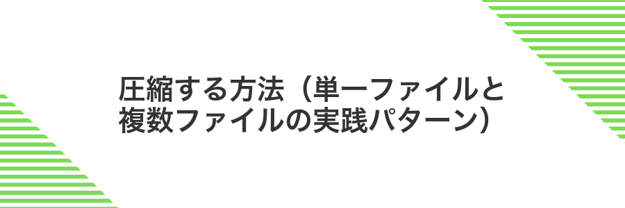 圧縮する方法(単一ファイルと複数ファイルの実践パターン)