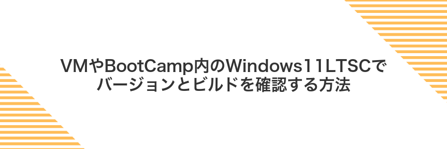 VMやBootCamp内のWindows11LTSCでバージョンとビルドを確認する方法