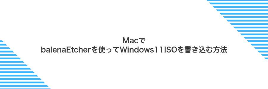 MacでbalenaEtcherを使ってWindows11ISOを書き込む方法