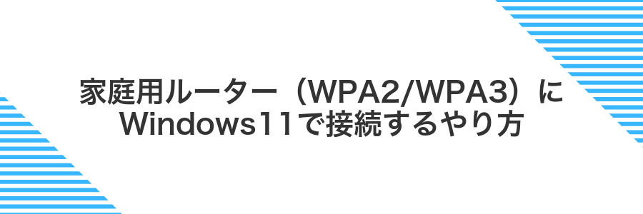 家庭用ルーター（WPA2/WPA3）にWindows11で接続するやり方