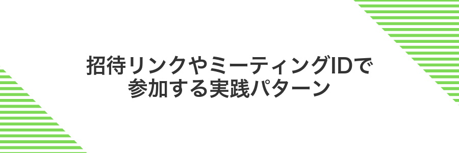 招待リンクやミーティングIDで参加する実践パターン
