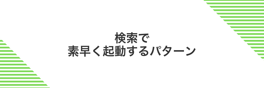 検索で素早く起動するパターン