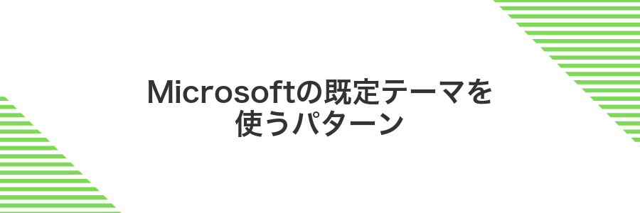 Microsoftの既定テーマを使うパターン