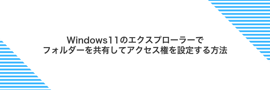 Windows11のエクスプローラーでフォルダーを共有してアクセス権を設定する方法
