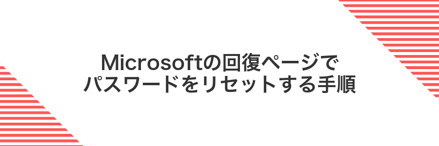 Microsoftの回復ページでパスワードをリセットする手順