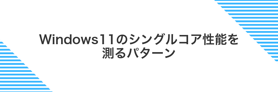 Windows11のシングルコア性能を測るパターン