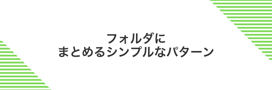 フォルダにまとめるシンプルなパターン