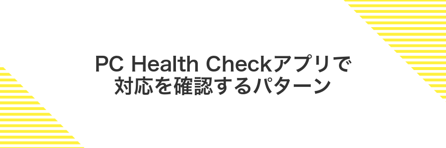 PC Health Checkアプリで対応を確認するパターン